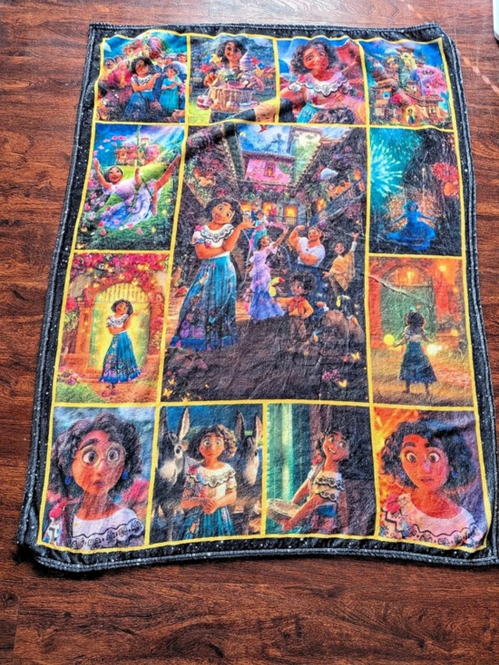 Disney Encanto Multicolor & Blue Fleece Throw Blanket